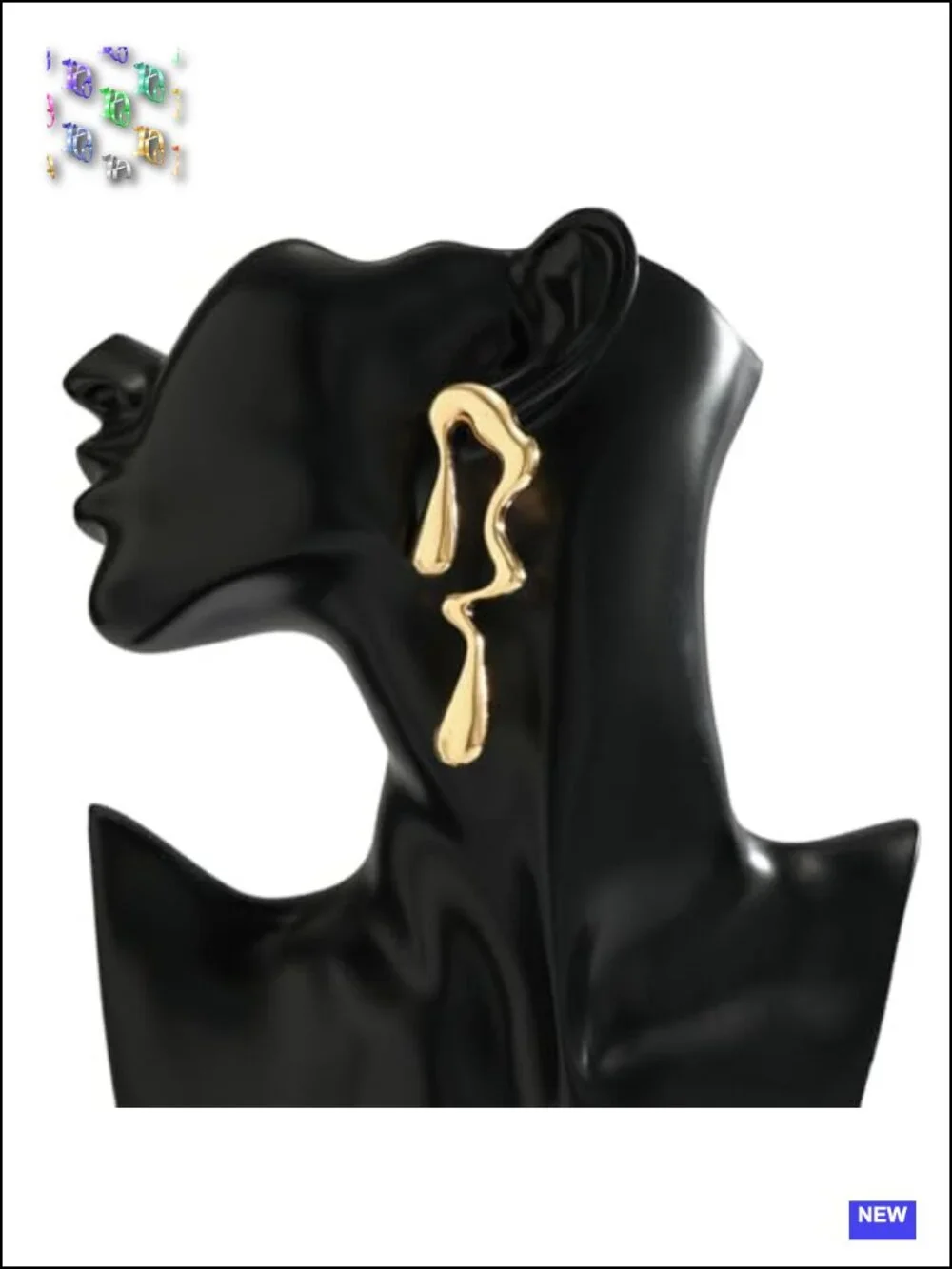 Irregular Teardrop Asymmetrical Drop Earrings Geometric Gold Drop Earrings Alloy